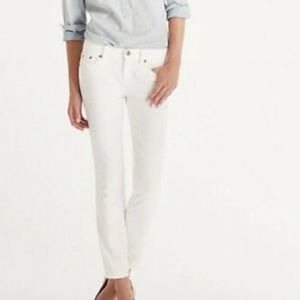 JCrew Matchstick White Straight Jeans 28P